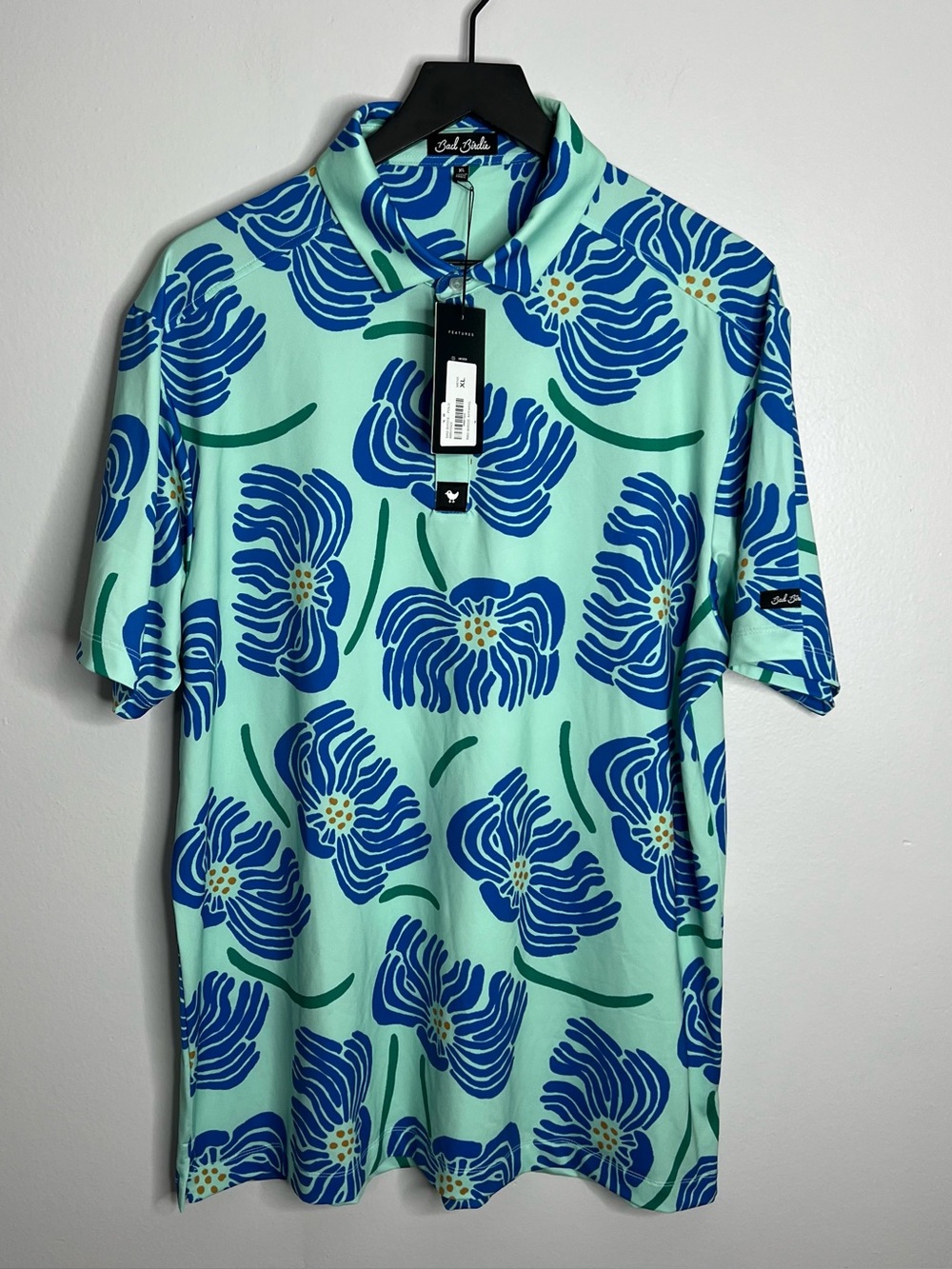Bad Birdie Golf Get In My Jelly Polo Shirt Mens XL Blue NWT